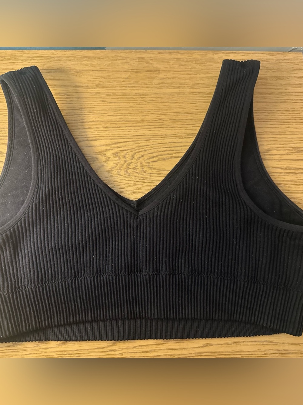 Pre-Owned Aerie Superchill Black Bralette - XL